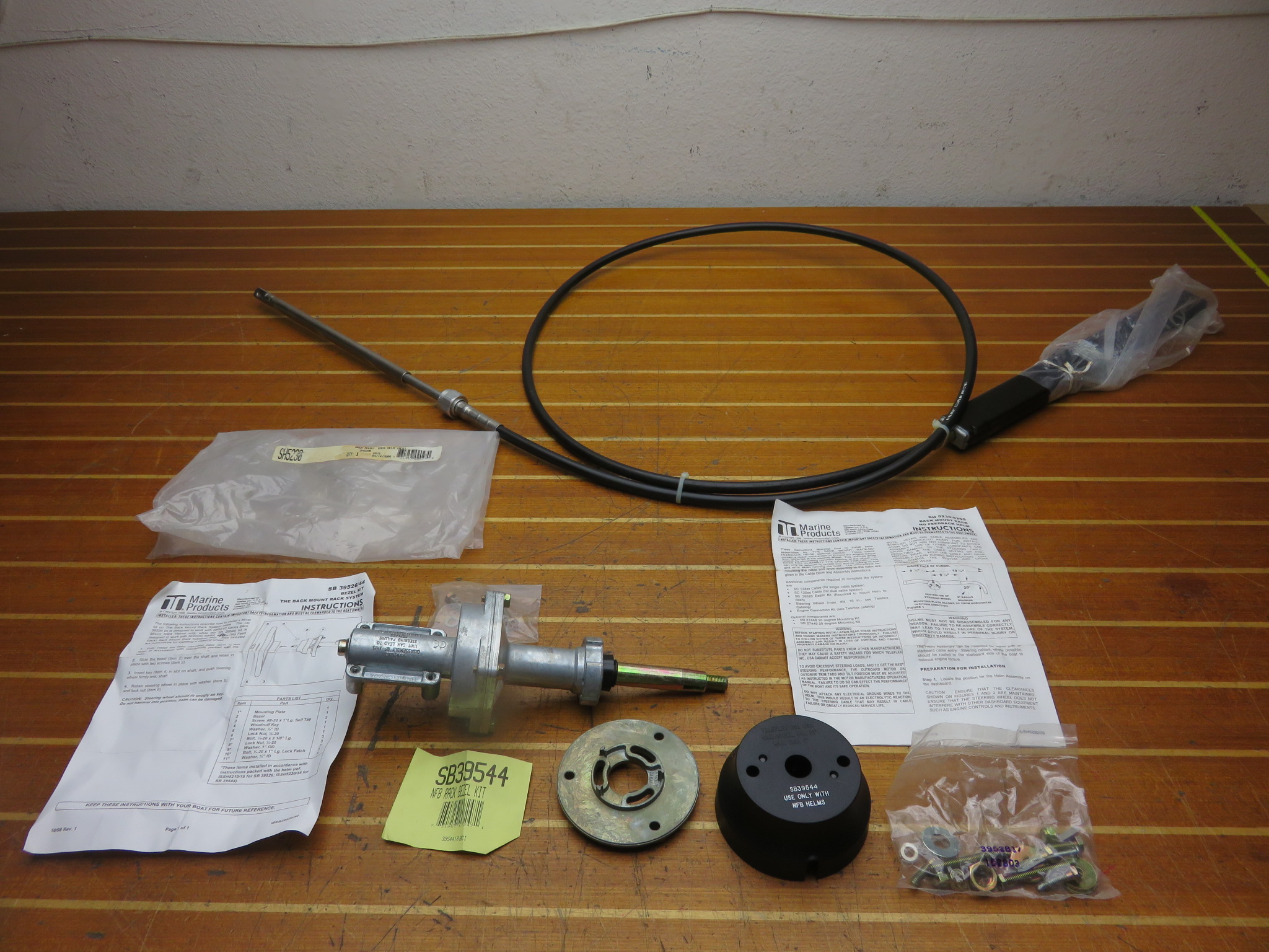 Teleflex SS15110 10 ft. Cable No Feedback Back Mount Single Rack Steering Kit eBay