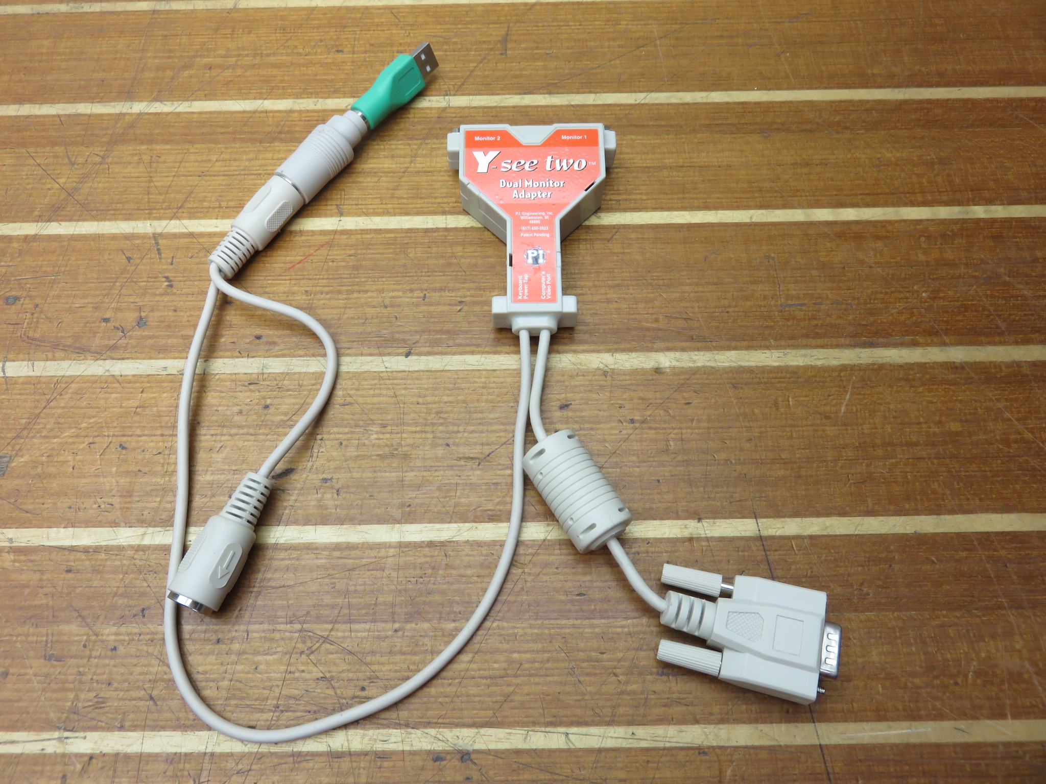 P.I Engineering WHYM0006 Ysee Two Dual Monitor Adapter with PS2 to