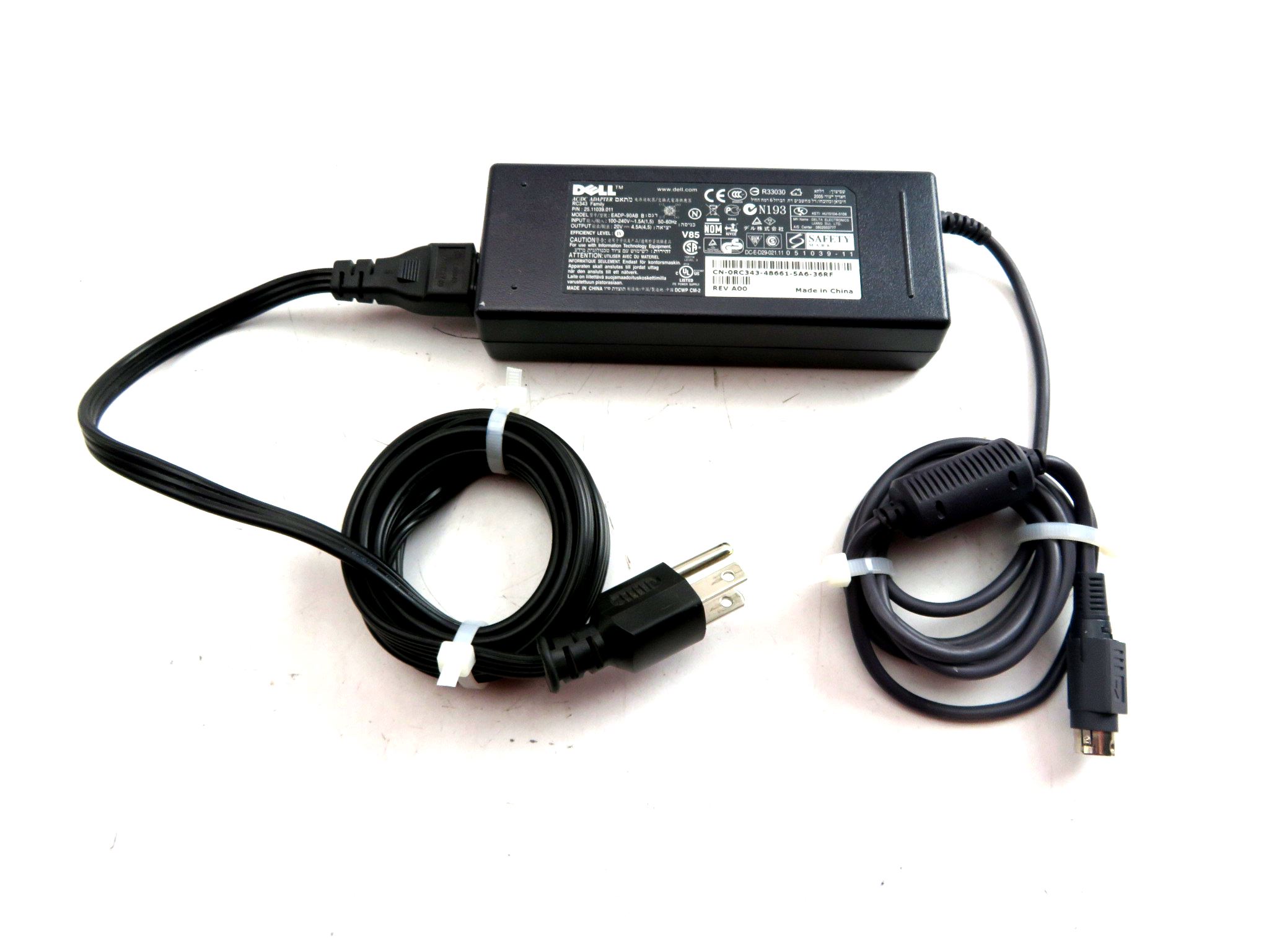 4-Pin 20V AC Adapter For DELL EADP-90AB B 25.11039.011 RC343 Family Power Supply