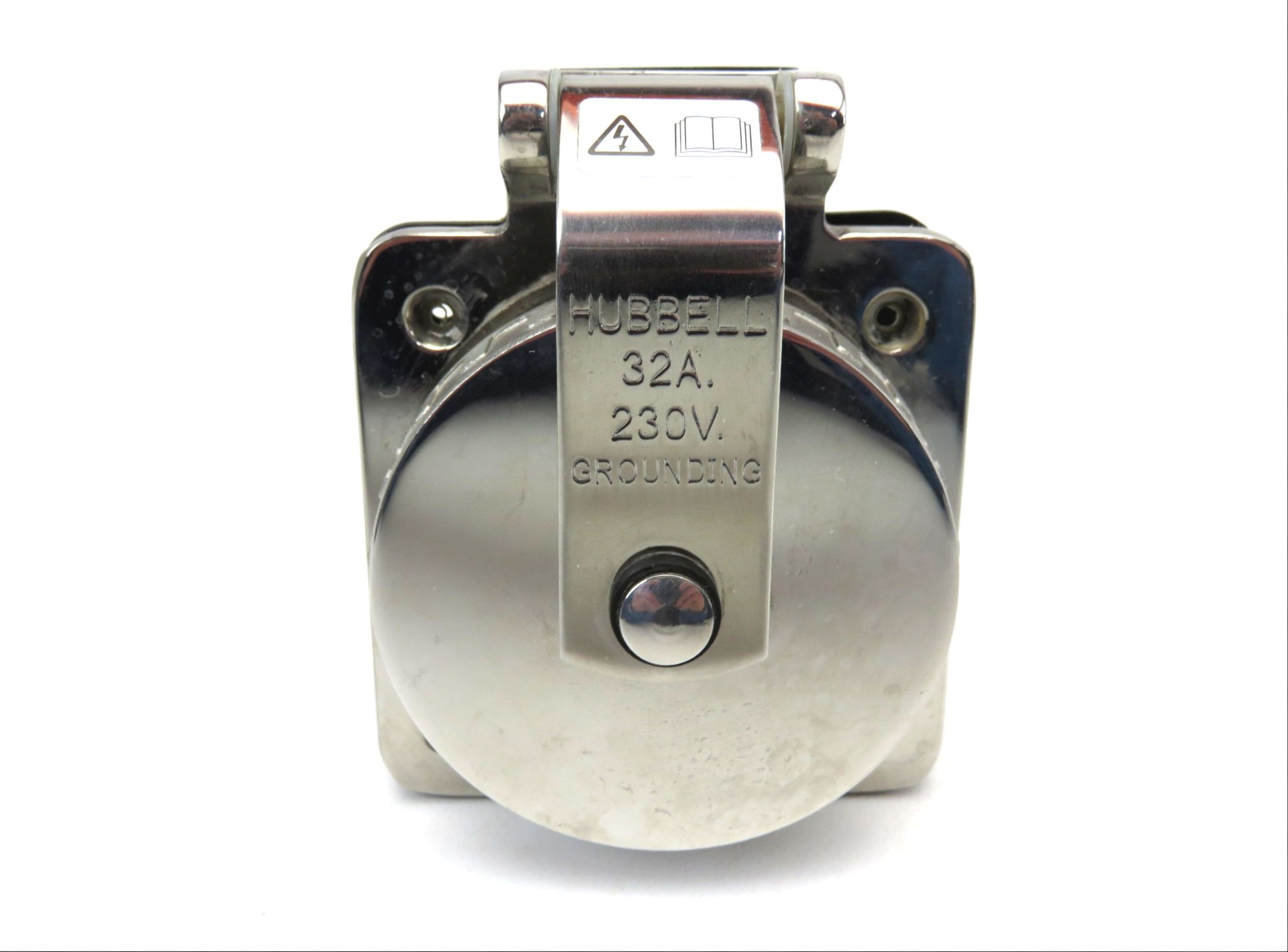Hubbell HBL332SSX Marine 230V 32A 3 Grounding Stainless Steel Shore