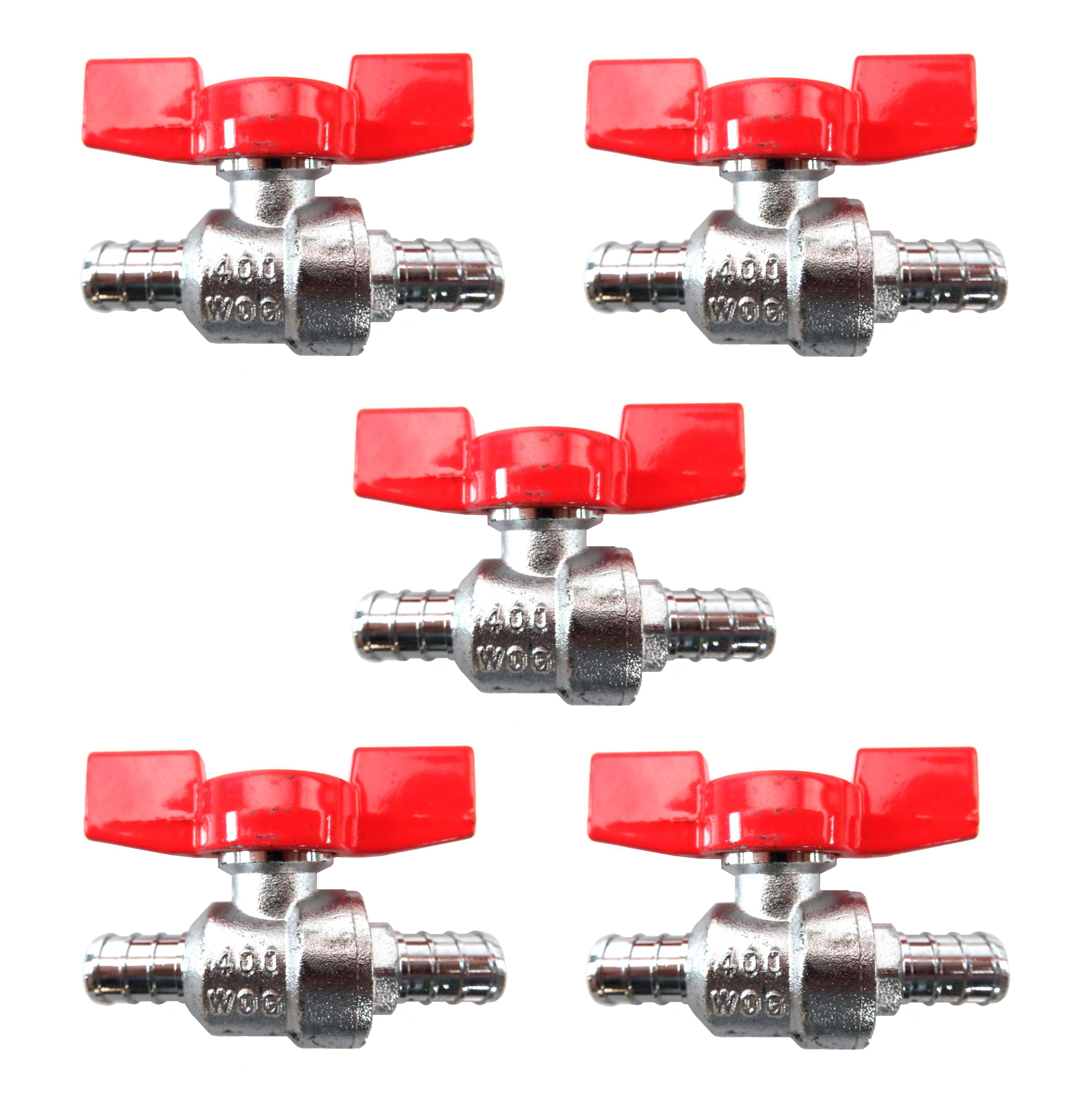 Zurn Qest Pex QQBV33X Pipe Fitting 1/2" x 1/2" Barb Tee Chrome Ball