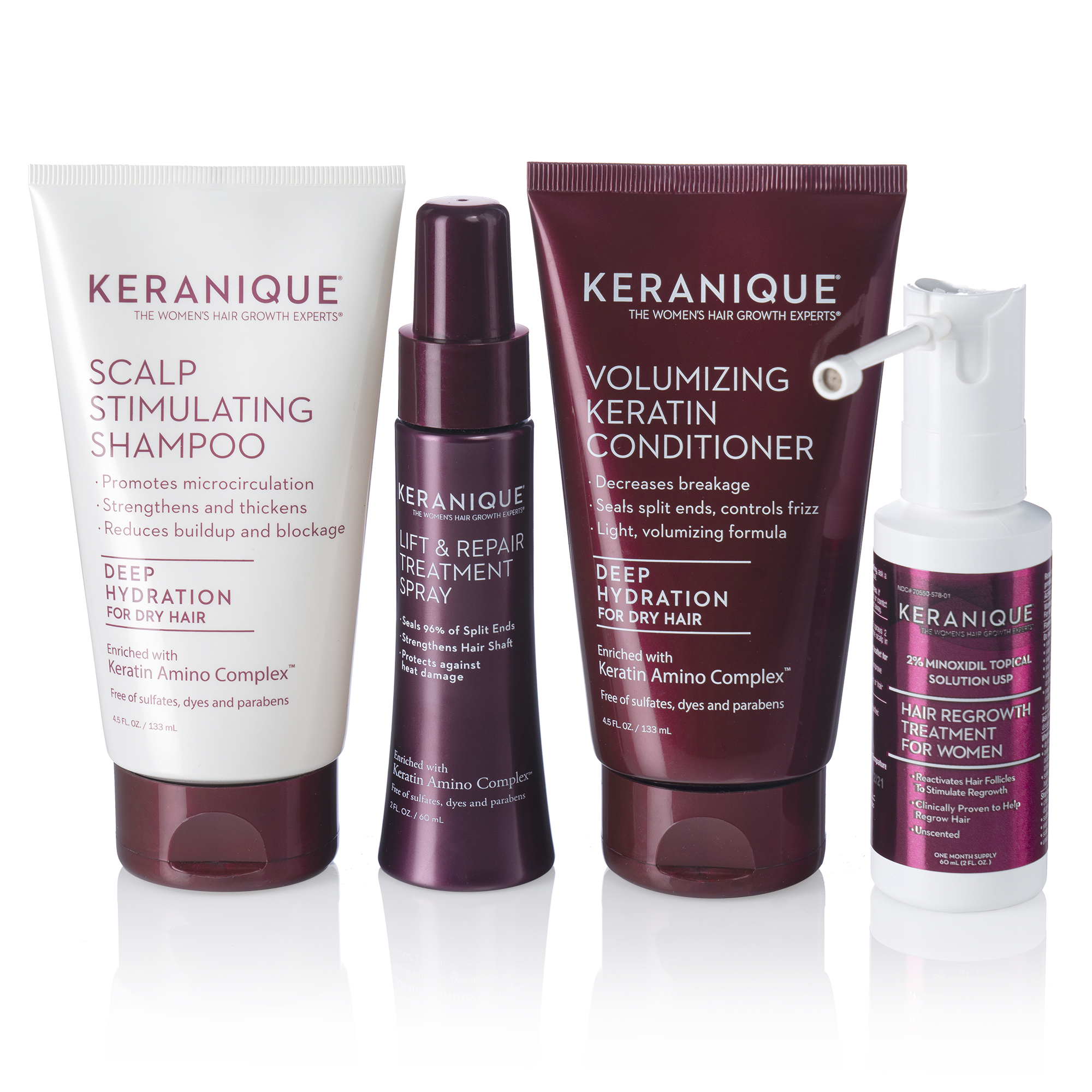 Keranique Deep Hydration Hair Regrowth Treatment System with Keratin ...