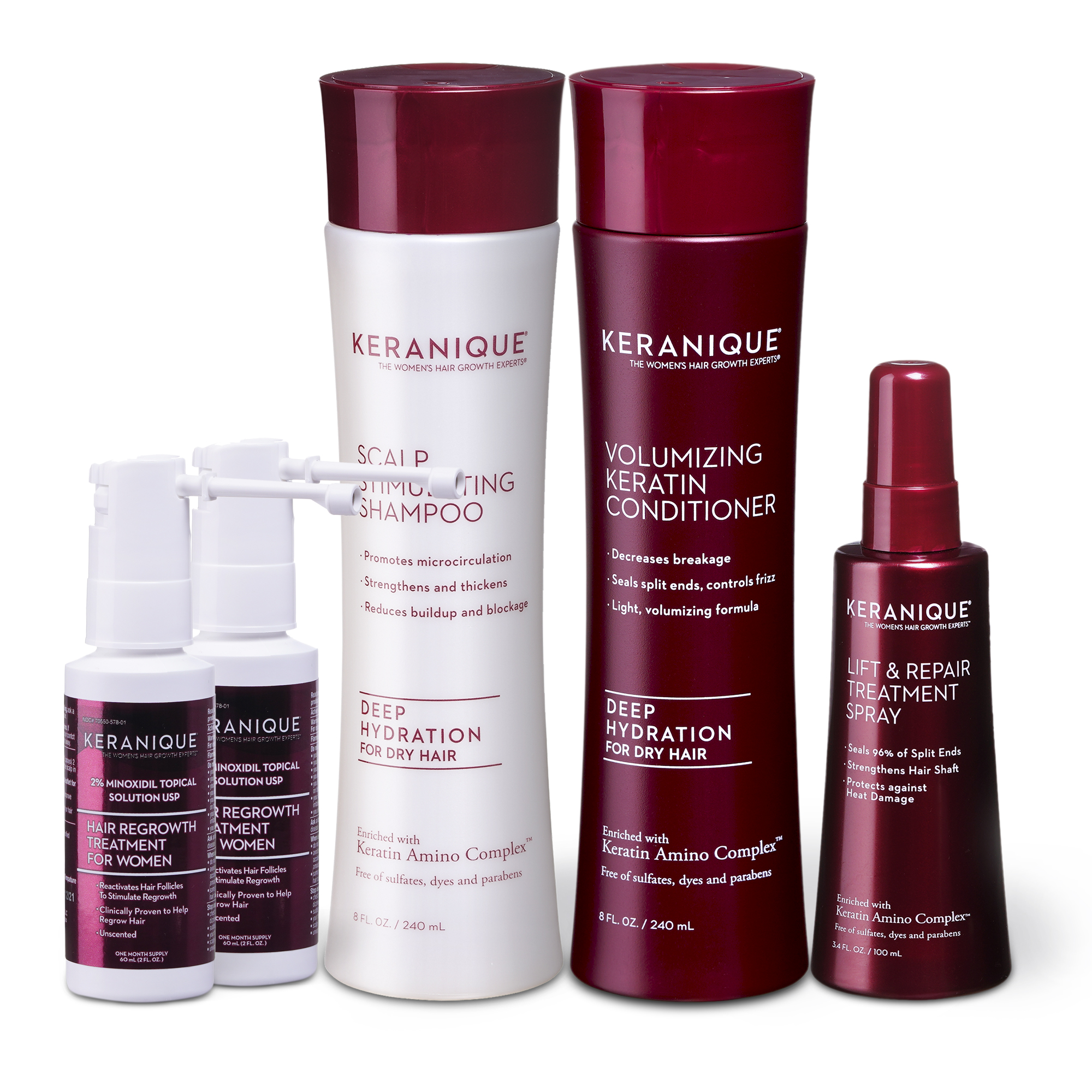 Keranique deep hydration hair regrowth treatment system with keratin Keranique Deep Hydration Hair Regrowth Treatment System with Keratin