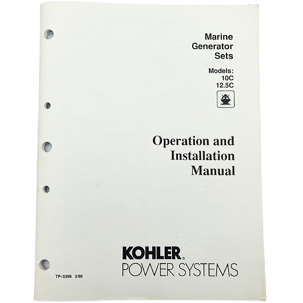 Kohler TP-5399 3/90 Genuine OEM Marine Generator Operation